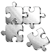 Kreidezeichnung Puzzleteile